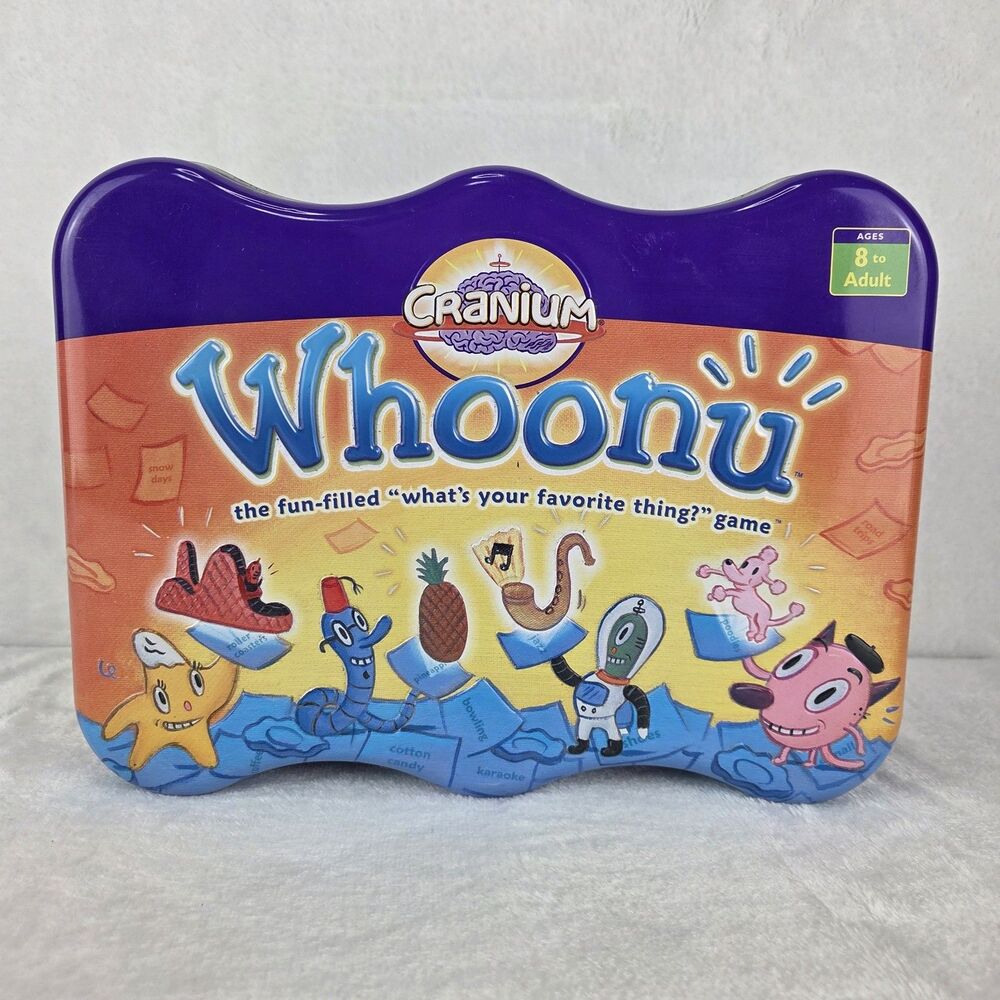 Cranium Whoonu Complete Tin Game 2005 Family Party Board Game Excellent
